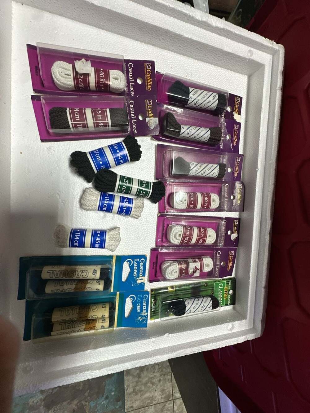 Lot of 15 Vintage Cadillac and Casual Brand Assorted Shoe Laces